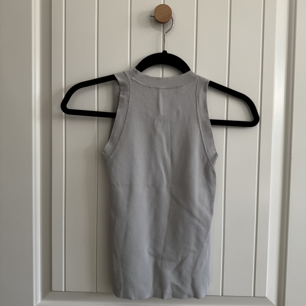 Zara Light Gray Ribbed Tank Top - Picture 2 of 3